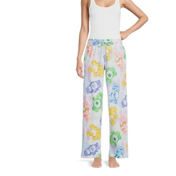 ⭐️ Care Bears Sleep Pajamas PJs Hipster Hippie Artsy Girly Lounge Cartoon Pants - Picture 5 of 6